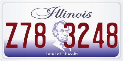 IL license plate Z783248