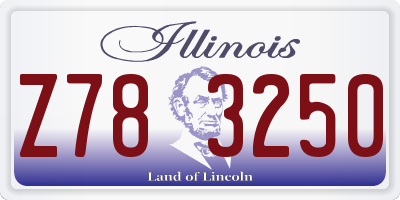 IL license plate Z783250