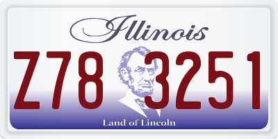 IL license plate Z783251