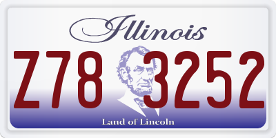 IL license plate Z783252