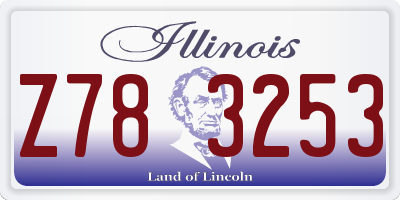 IL license plate Z783253