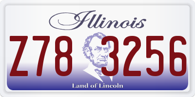 IL license plate Z783256