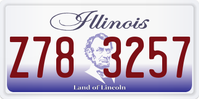 IL license plate Z783257