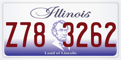 IL license plate Z783262