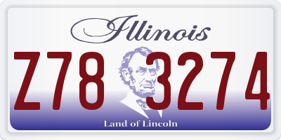 IL license plate Z783274