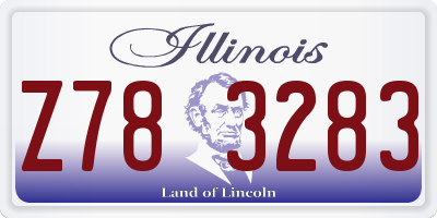 IL license plate Z783283