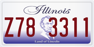 IL license plate Z783311