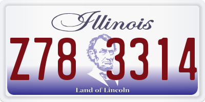IL license plate Z783314