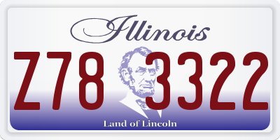 IL license plate Z783322