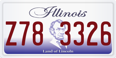 IL license plate Z783326