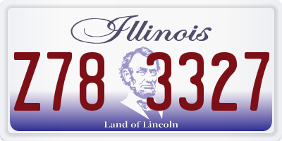 IL license plate Z783327