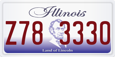 IL license plate Z783330