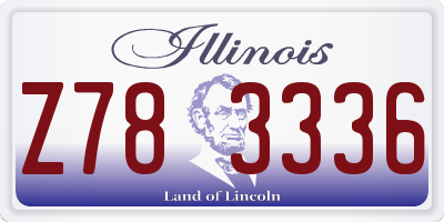 IL license plate Z783336