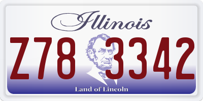 IL license plate Z783342