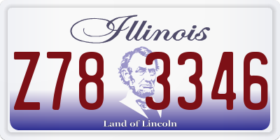 IL license plate Z783346