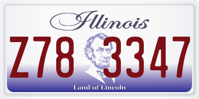 IL license plate Z783347
