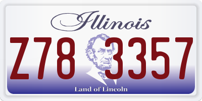 IL license plate Z783357