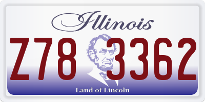 IL license plate Z783362