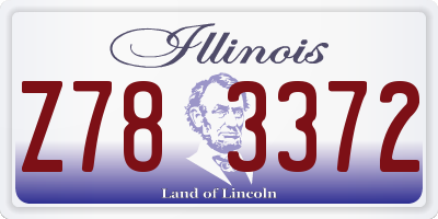 IL license plate Z783372