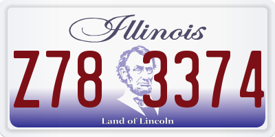 IL license plate Z783374