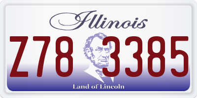 IL license plate Z783385