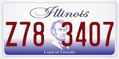IL license plate Z783407