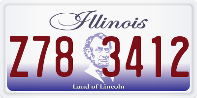 IL license plate Z783412