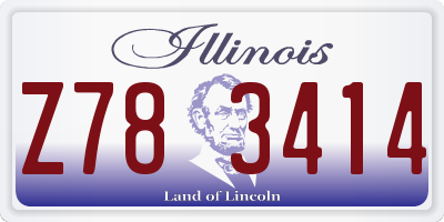 IL license plate Z783414