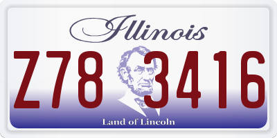 IL license plate Z783416