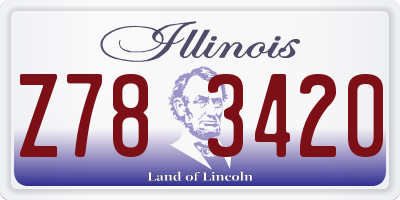 IL license plate Z783420