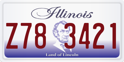 IL license plate Z783421