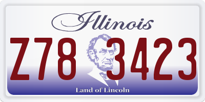 IL license plate Z783423