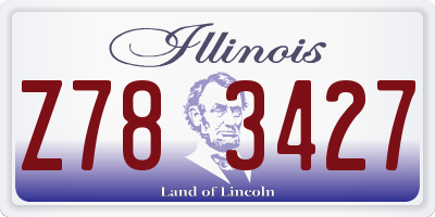 IL license plate Z783427