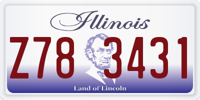 IL license plate Z783431