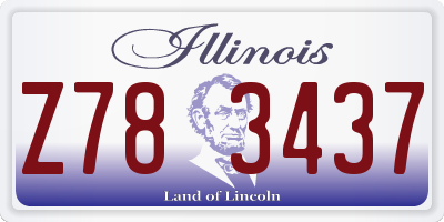 IL license plate Z783437