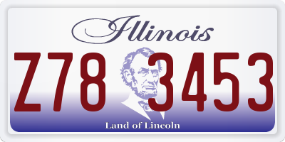 IL license plate Z783453