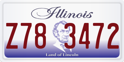 IL license plate Z783472