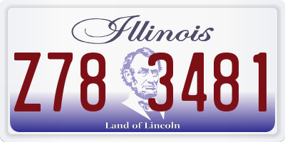 IL license plate Z783481