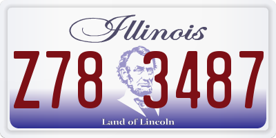 IL license plate Z783487