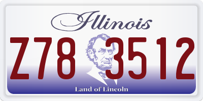 IL license plate Z783512