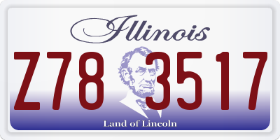 IL license plate Z783517