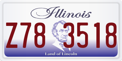 IL license plate Z783518