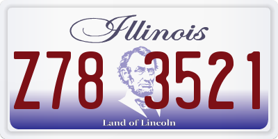 IL license plate Z783521