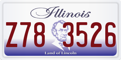 IL license plate Z783526
