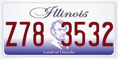 IL license plate Z783532