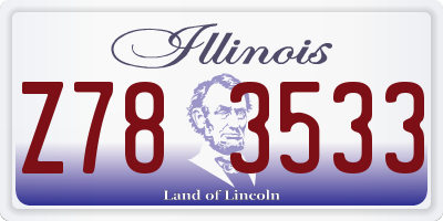 IL license plate Z783533