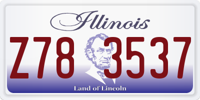 IL license plate Z783537