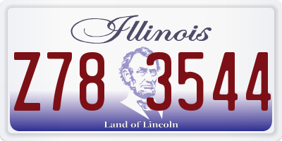 IL license plate Z783544