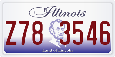 IL license plate Z783546