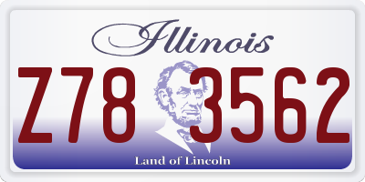 IL license plate Z783562